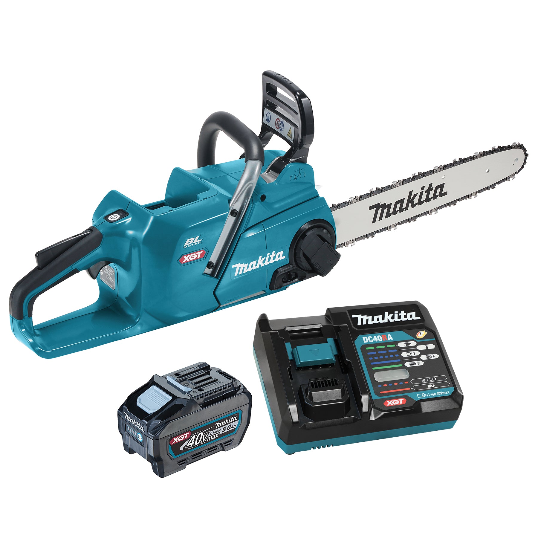 Makita Canada Inc, 40V max XGT Brushless Cordless 16" Rear-Handle Chainsaw w/Wet Guard (5.0Ah Kit)