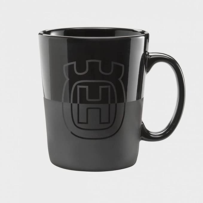 HMNA - Husqvarna Motorcycles North America, Inc, Black Husqvarna Motorcycle Logo Mug