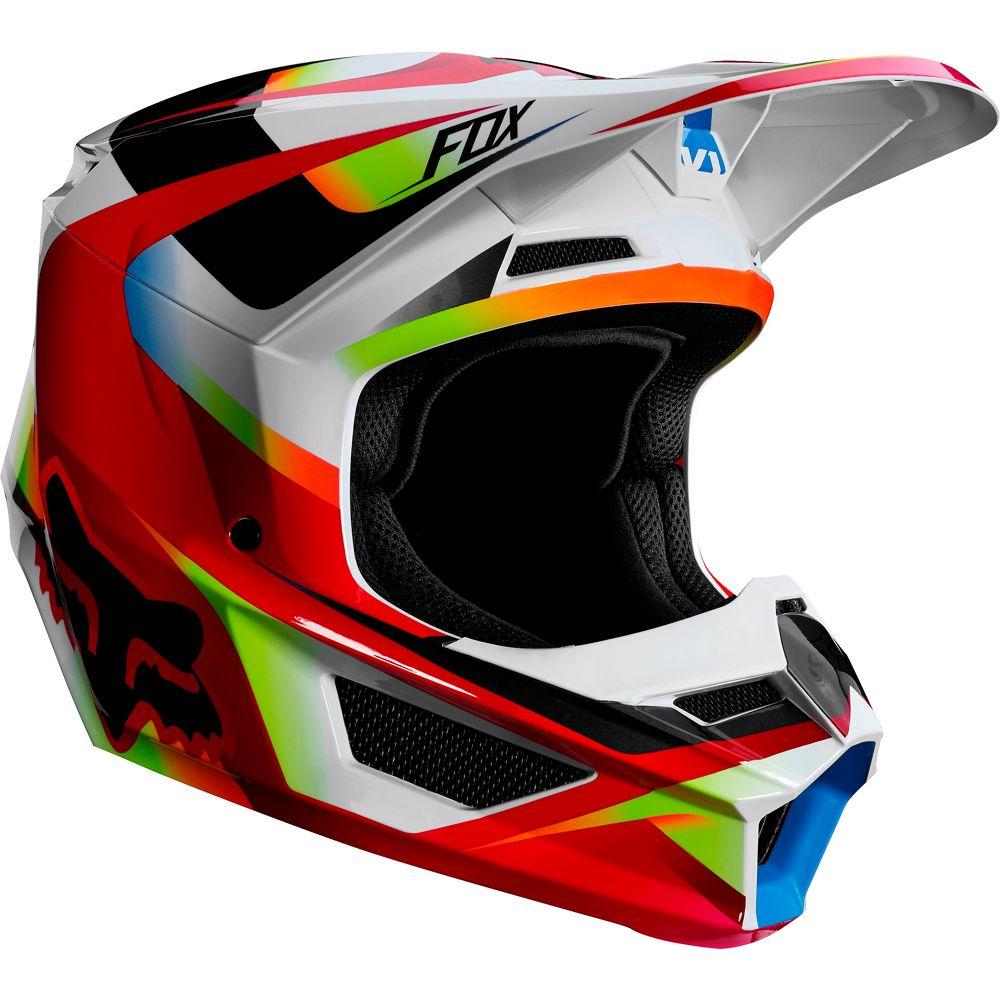 Fox Head Canada, Inc., YTH V1 MOTIF HELMET(RD/WHT)